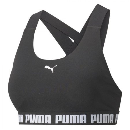 Puma Mid Impact Feel it Bra sport melltartó fekete/fehér