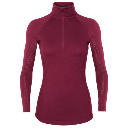 Icebreaker 200 Zone LS Half Zip női funkcionális pulóver burgundi vörös