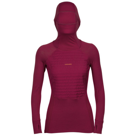 Icebreaker ZoneKnit™ Insulated LS Hoodie női funkcionális pulóver rózsaszín