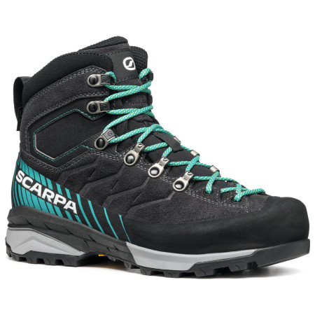 Scarpa Mescalito Trk Gtx Wmn női túracipő fekete/kék Dark Anthracite- Tropical Green