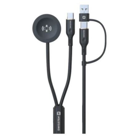 Swissten Wireless magnetic charging cable 2in1 for Samsung Watch + USB-C 1,2 m töltő és adatkábel