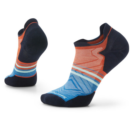 Smartwool Run Targeted Cushion Low Ankle Pattern férfi zokni narancs/fekete