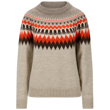 Dale of Norway Losna Fem Sweater női pulóver bézs/piros Birch Melange Coffee