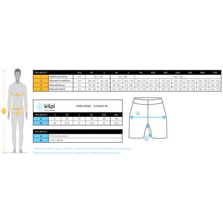 Kilpi Asher-M férfi rövidnadrág