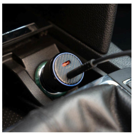 Swissten Car Charger 2X USB-C PD, 50W + cabel USB-C / USB-C, 1 m adapter