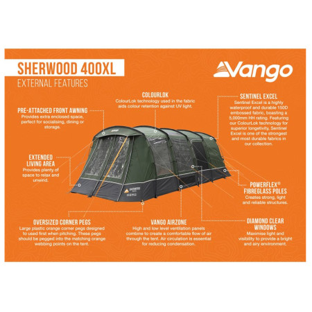 Vango Sherwood 400XL Package családi sátor