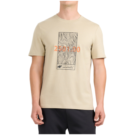4F Tshirt M3571 férfi póló bézs Beige