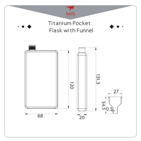 Laposüveg Keith Titanium Jug 120 ml