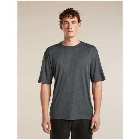 Icebreaker Merino 150 Tech Lite SS Relaxed Tee férfi funkcionális póló sötétszürke OBSIDIAN