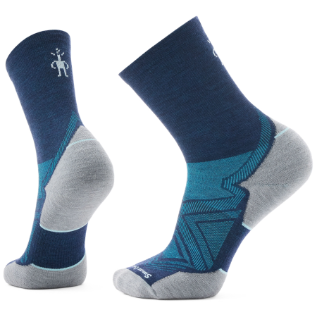Smartwool Run Targeted Cushion Mid Crew Socks zokni kék/szürke DEEP NAVY