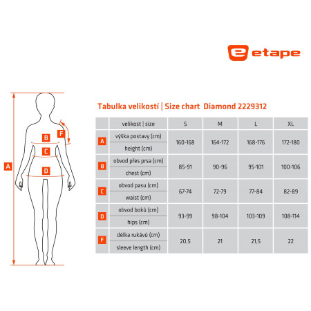 Etape Diamond női kerékpáros mez