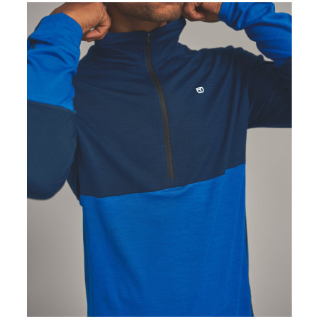 Ortovox 185 Rock'N'Wool Zip Neck férfi funkcionális pulóver