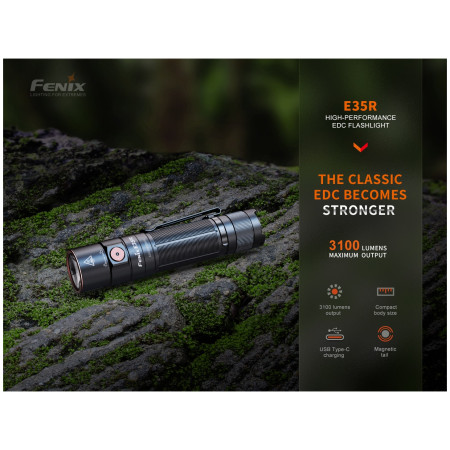 Fenix E35R újratölthető lámpa