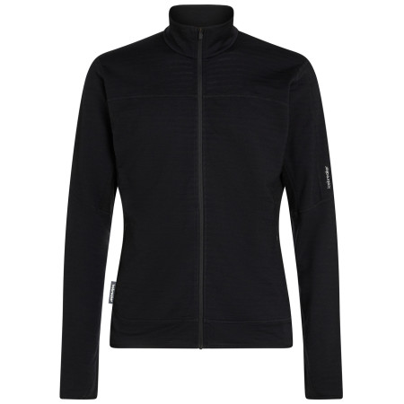 Icebreaker Men Merino Blend 300 RealFleece™ Descender LS Zip férfi funkcionális pulóver fekete Black
