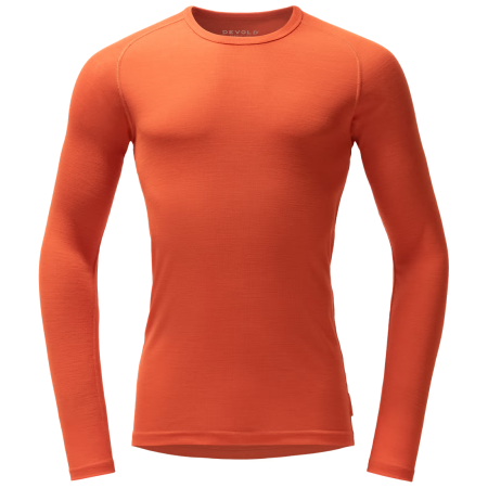 Devold Adventure Merino 190 Shirt Man férfi funkcionális póló narancs Brick