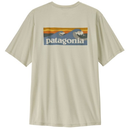 Patagonia Men's Capilene Cool Daily Shirt - Boardshort Logo férfi póló bézs Dyno White
