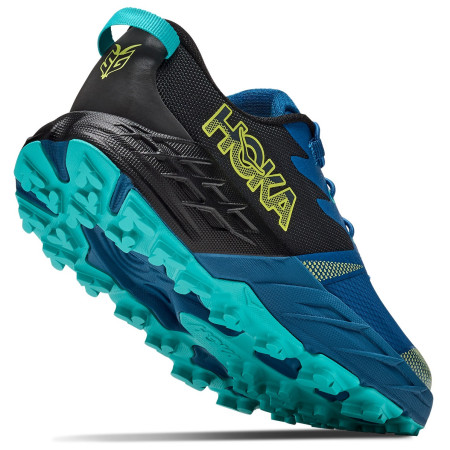 Hoka Speedgoat 7 Big Kids Black/Night Glow Blue gyerek cipő