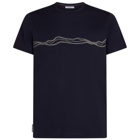 Icebreaker Men Merino 150 Tech Lite SS Tee Mountain Pulse férfi póló sötétkék Midnight Navy