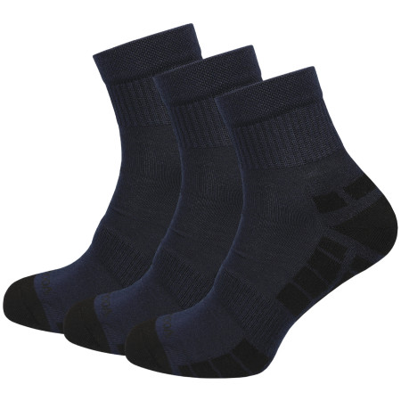 MOOA Silver Bamboo Mid 3-pack zokni kék/fekete Blue/Black