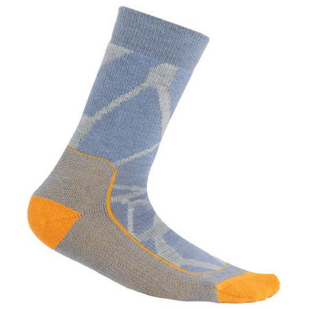 Icebreaker W Hike+ Medium Crew Fractured Landscapes női zokni kék/szürke