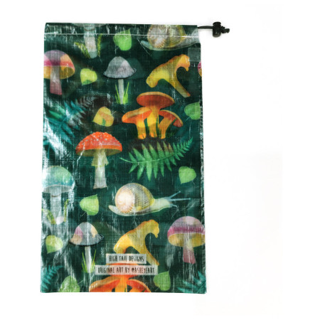 High Tail Designs Drawstring Stuff Sack Forest Mushroom tok