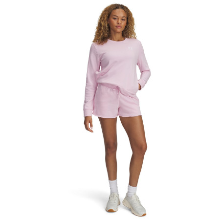 Under Armour Rival Terry Short női rövidnadrág rózsaszín Prime Pink / / White