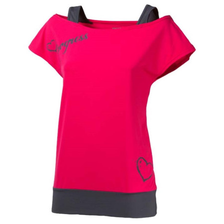 Női póló Progress Taiko 23OK szürke růžová/šedá