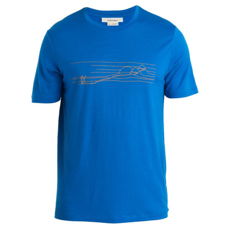 Icebreaker M Tech Lite II SS Tee Ski Stripes férfi póló k é k
