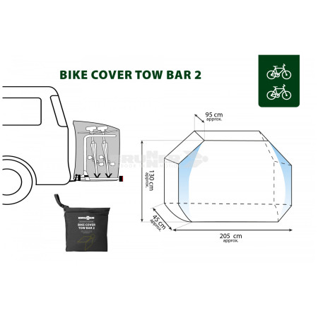 Brunner Bike Cover Tow Bar 1/2 vízálló tok