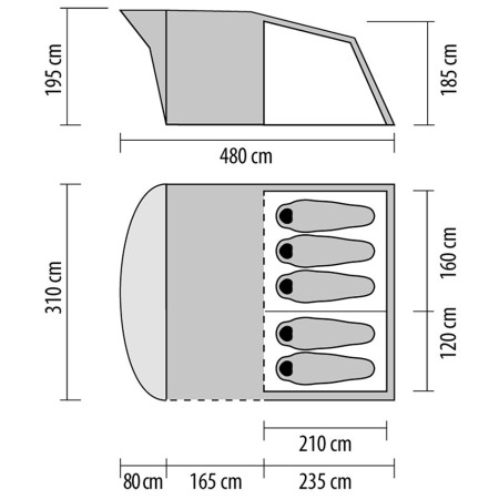 Coleman Rocky Mountain 5 Blackout sátor