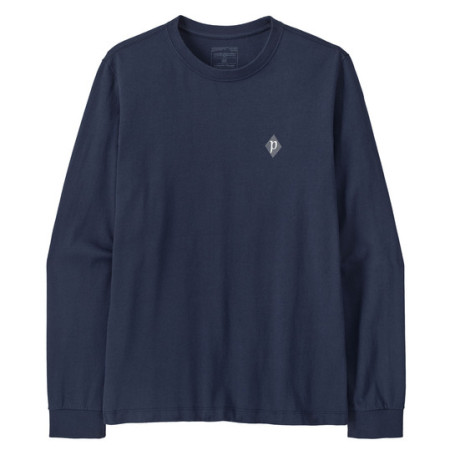 Patagonia M's L/S MW Hut Tripper Skyline T-Shirt férfi póló kék New Navy