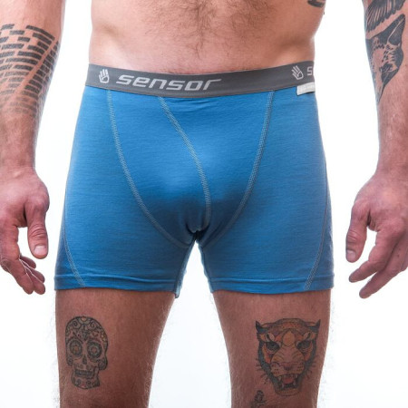 Sensor Merino Wool Active kék boxeralsó