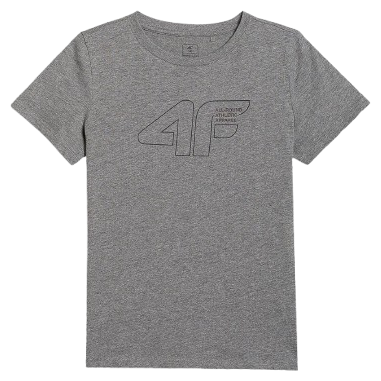 4F Tshirt M2417 gyerek póló szürke MIDDLE GREY MELANGE