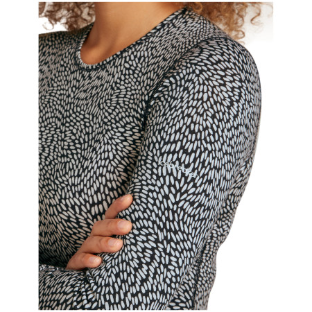 Icebreaker Women Merino 200 Oasis LS Crewe Flock Forms AOP női funkcionális felső