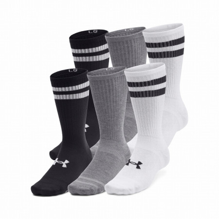 Under Armour Essential 6Pk Crew zokni szett fehér/fekete White/White/Black