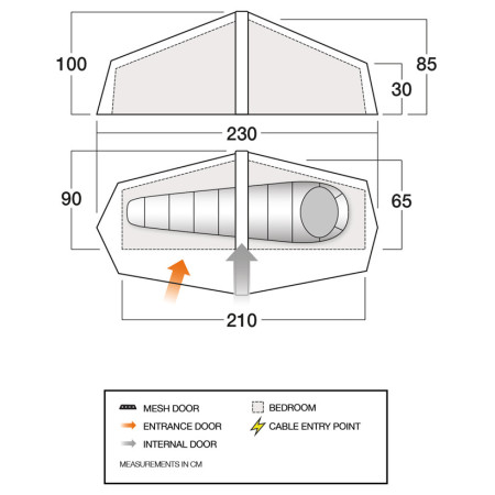Force Ten Helium UL 1 Air 1 személyes ultrakönnyű sátor