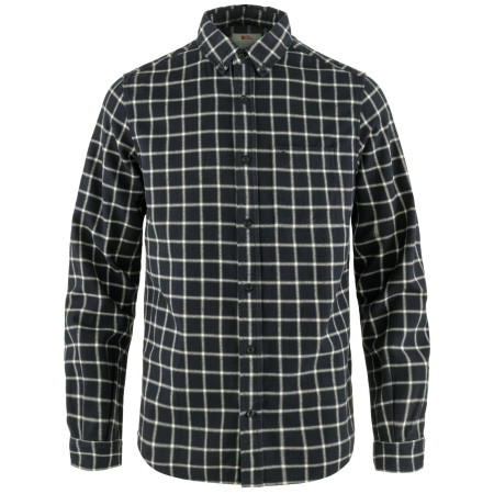 Fjällräven Övik Flannel Shirt M férfi ing kék/fehér Dark Navy-Chalk White