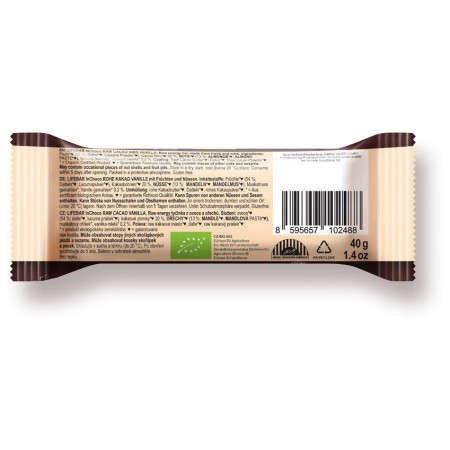 Energiaszelet szett Lifefood Kakaové boby a vanilka RAW BIO 40 g