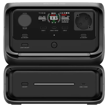 EcoFlow River 3 Plus - přídavná baterie 300 töltőállomás fekete černá