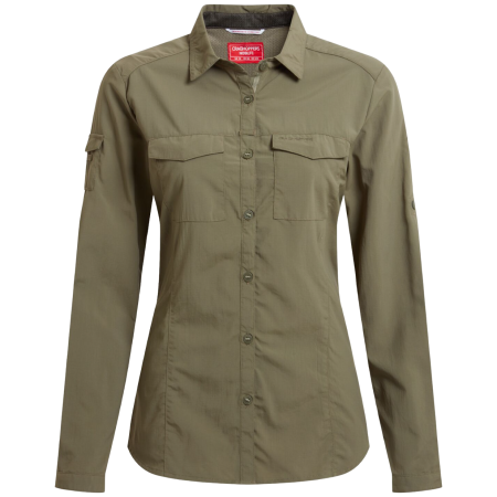 Craghoppers NosiLife Adventure Long Sleeved Shirt III női ing zöld Wild Olive