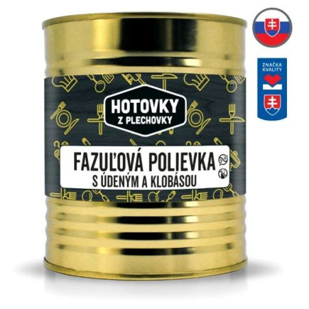 Hotovky z plechovky Babgulyás füstölt hússal és kolbásszal 800 ml leves