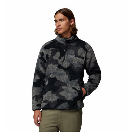 Columbia Rugged Ridge™ High Pile Half Zip férfi pulóver fekete Black Mod Camo
