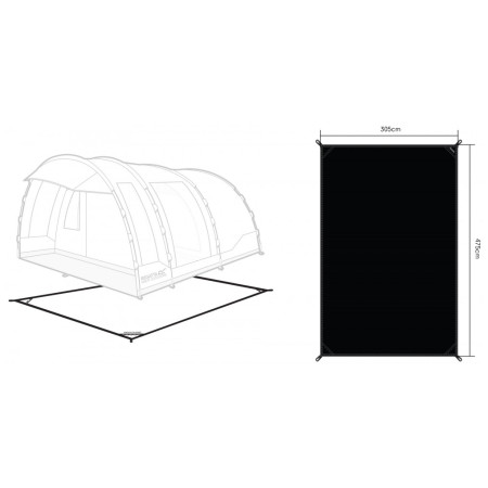 Regatta Vanern 4 Footprnt sátoraljzat védő réteg fekete