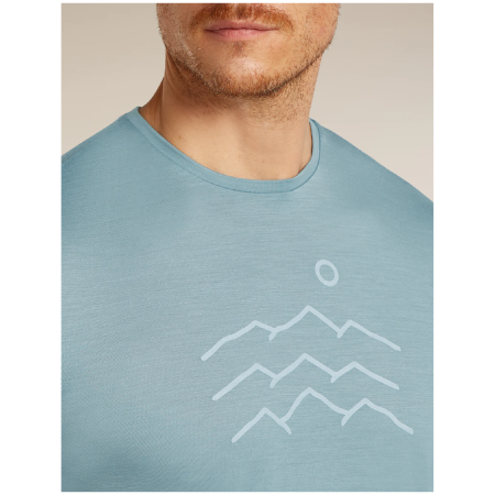 Icebreaker Merino Blend 125 Cool-Lite™ Sphere SS Tee Across the Peaks férfi funkcionális póló