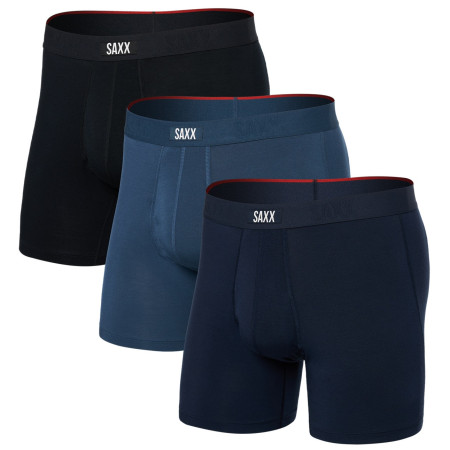 Saxx Vibe Xtra Soft Comfort Boxer Brf Fly 3Pk férfi boxer sötétkék dark denim/navy/black