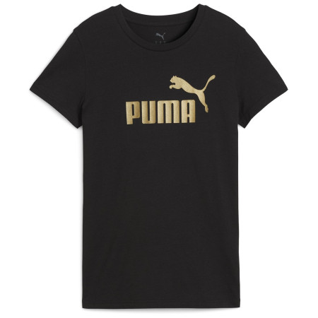 Puma ESS NO. 1 LOGO Metallic Tee női póló fekete PUMA Black-metallic gold