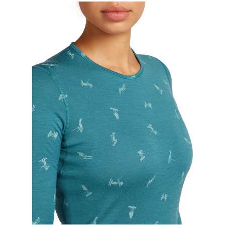 Icebreaker Women Merino 200 Oasis LS Crewe Snow Day női funkcionális felső