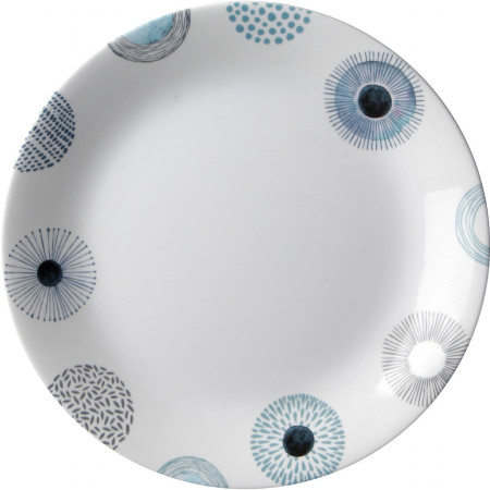 Brunner Dinner plate ø 25 cm White tányér fehér/kék