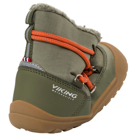 Viking Outdoor Footwear Birch Barefoot Warm WP Pull-on Olive gyerek téli cipő