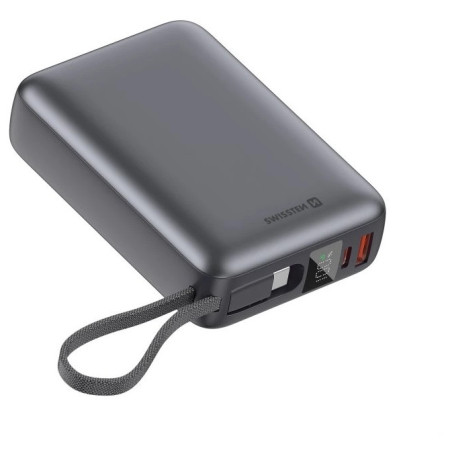 Swissten 20000 mAh 45 W powerbank fekete black